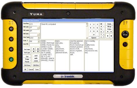 boring borehole well log tablet field data entry